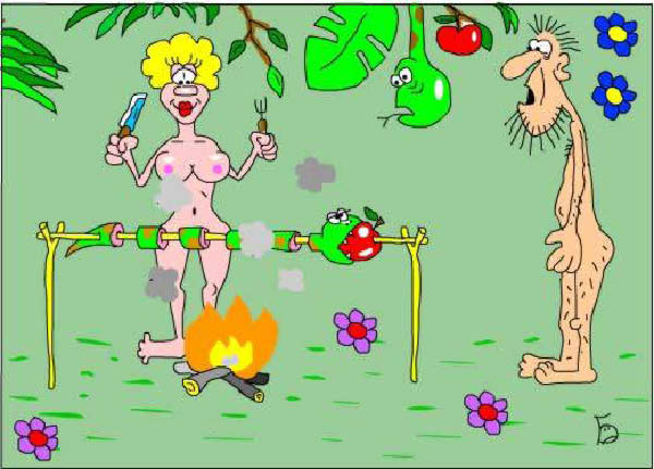 Eve, le serpent & la pomme-humourenvrac